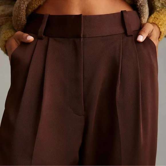 New Favorite Daughter Anthropologie The Favorite Pants Split High Rise Brown 0 - Picture 13 of 17
